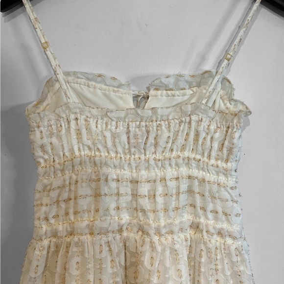 Red Carter “Ruby” Mini-Dress with Metallic Gold Accents. Size Small. - Picture 11 of 17